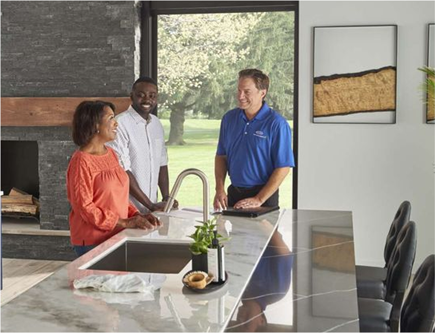 Technician analyzing HVAC system efficiency as part of Sandium’s energy audit services