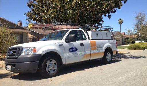 Sandium HVAC technician repairing outdoor air conditioning unit in San Jose, CA